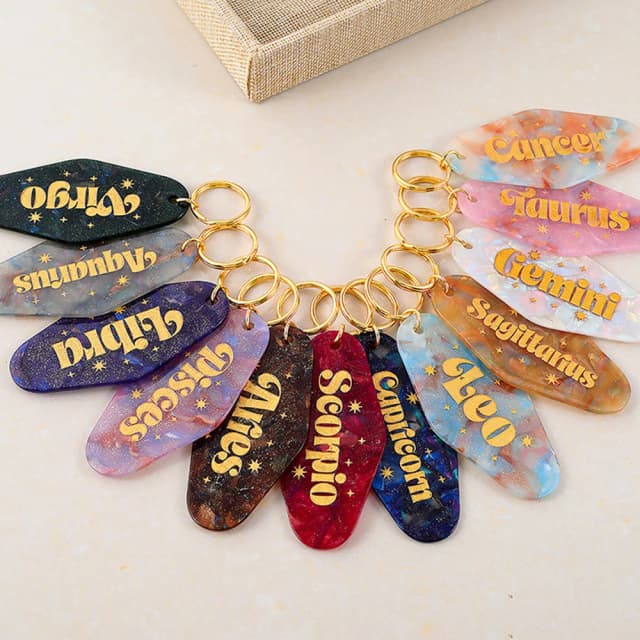 Zodiac Retro Keychain